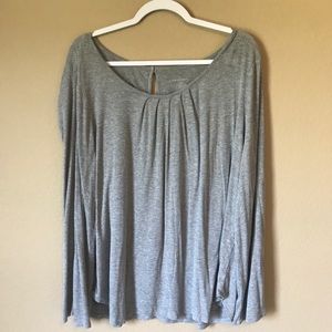 Lane Bryant gray split sleeve top